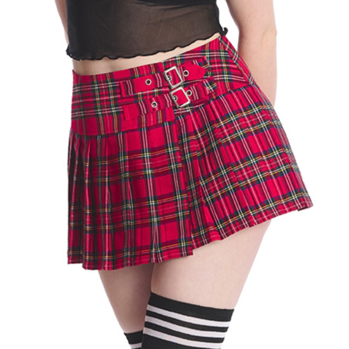 Dark Doll Red Tartan Mini Skirt