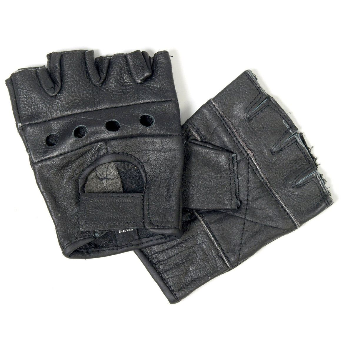 Leather Raider Fingerless Gloves