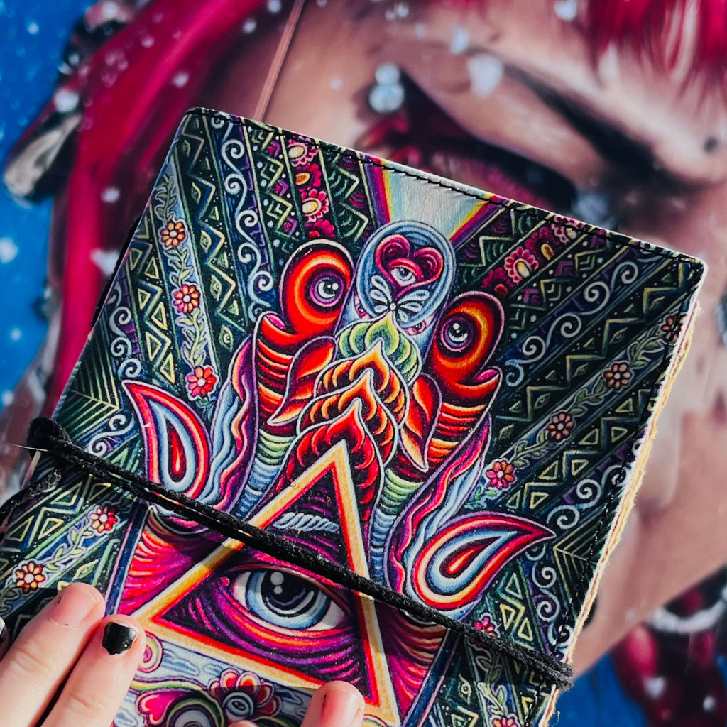 Psychedelic All Seeing Eye Leather Journal