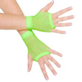 Fishnet Fingerless Gloves - UV Reactive Green