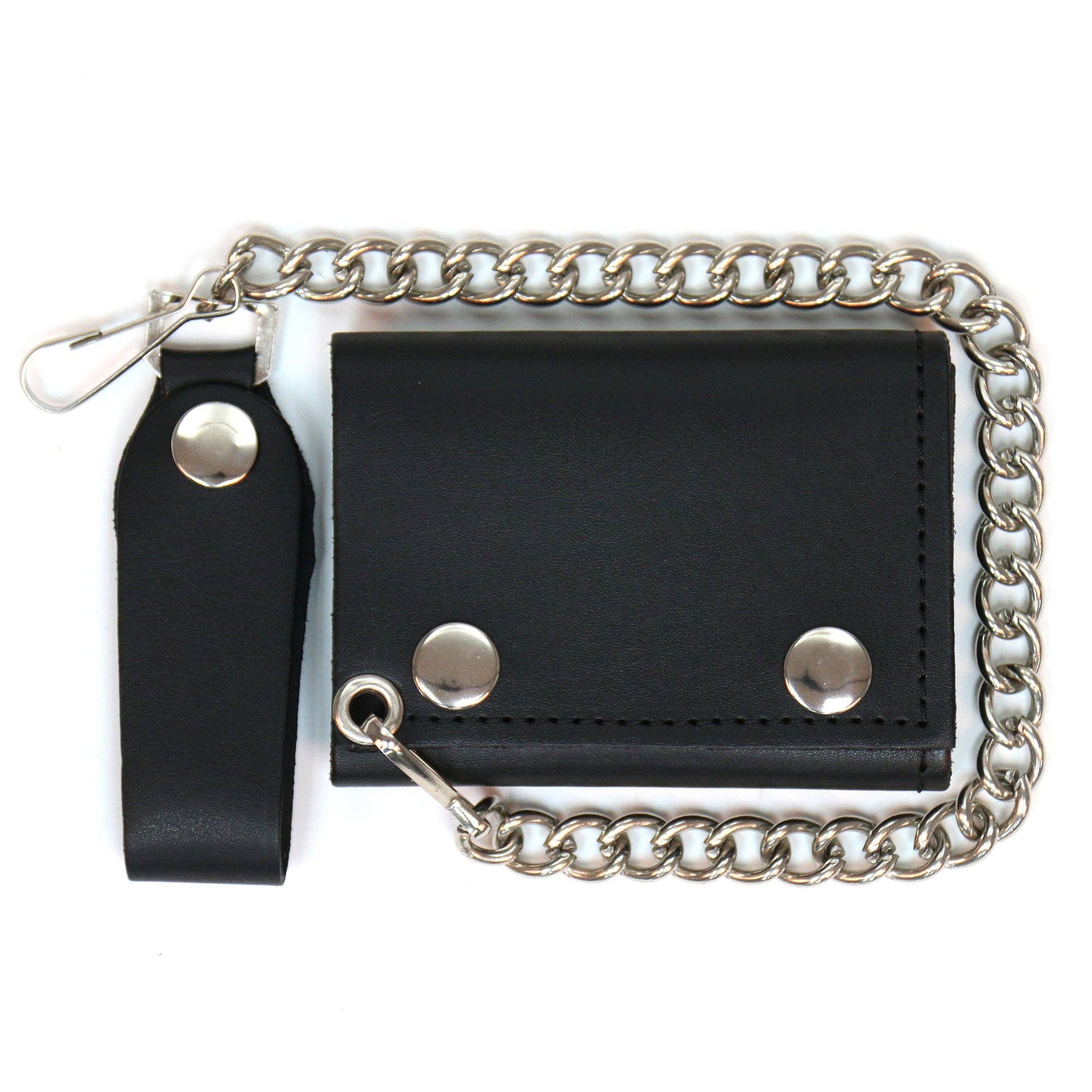 The OG Black Leather Wallet with Chain