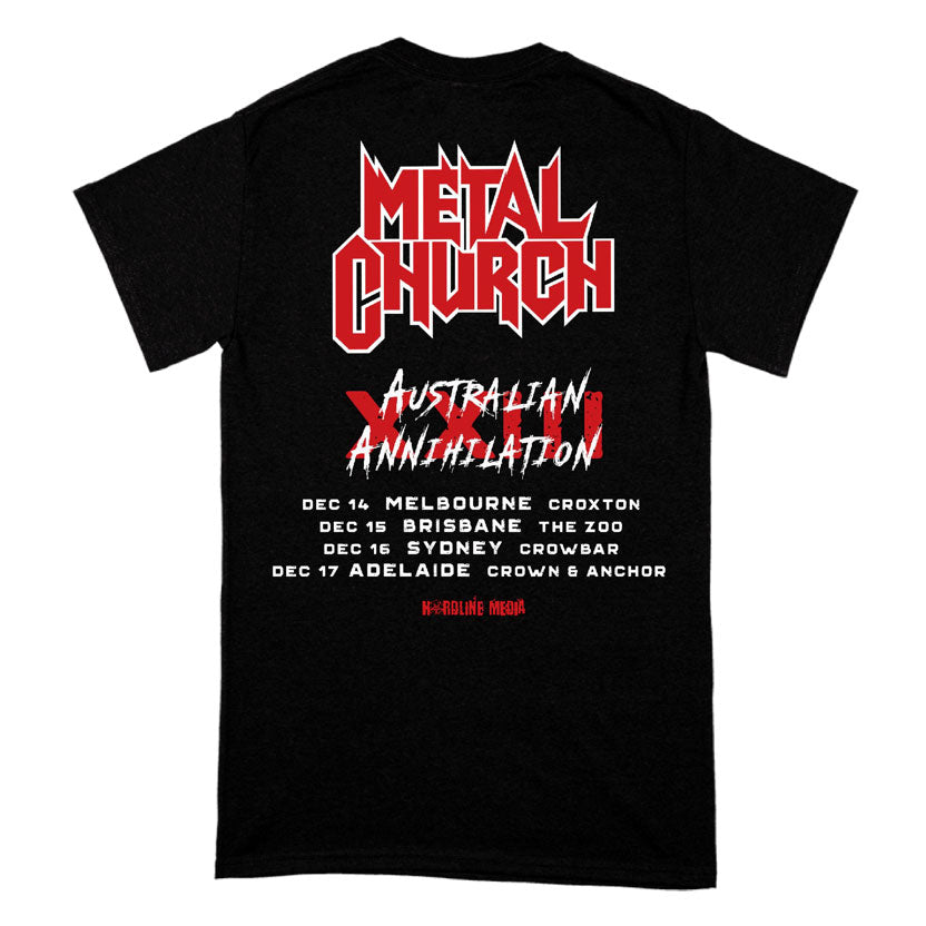 METAL CHURCH 2023 Australian Tour Logo Tee