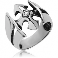 Open Shield Ring Stainless Steel