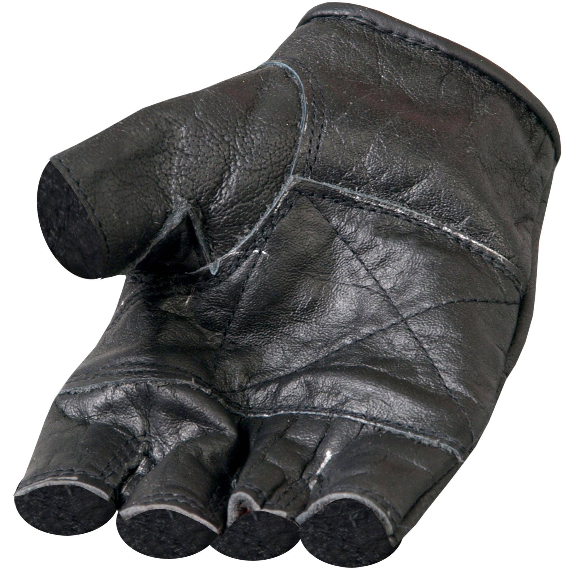 Leather Raider Fingerless Gloves