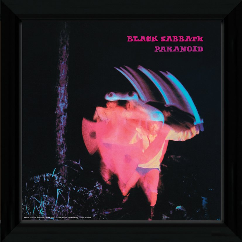 BLACK SABBATH Paranoid Framed Album Cover