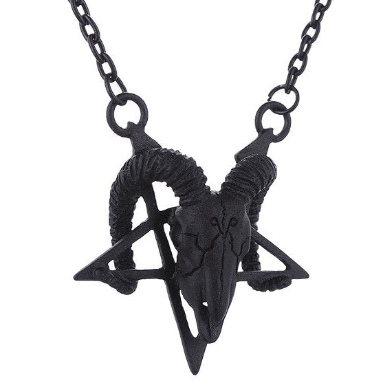 Ram Skull Arsenic Pentagram Necklace