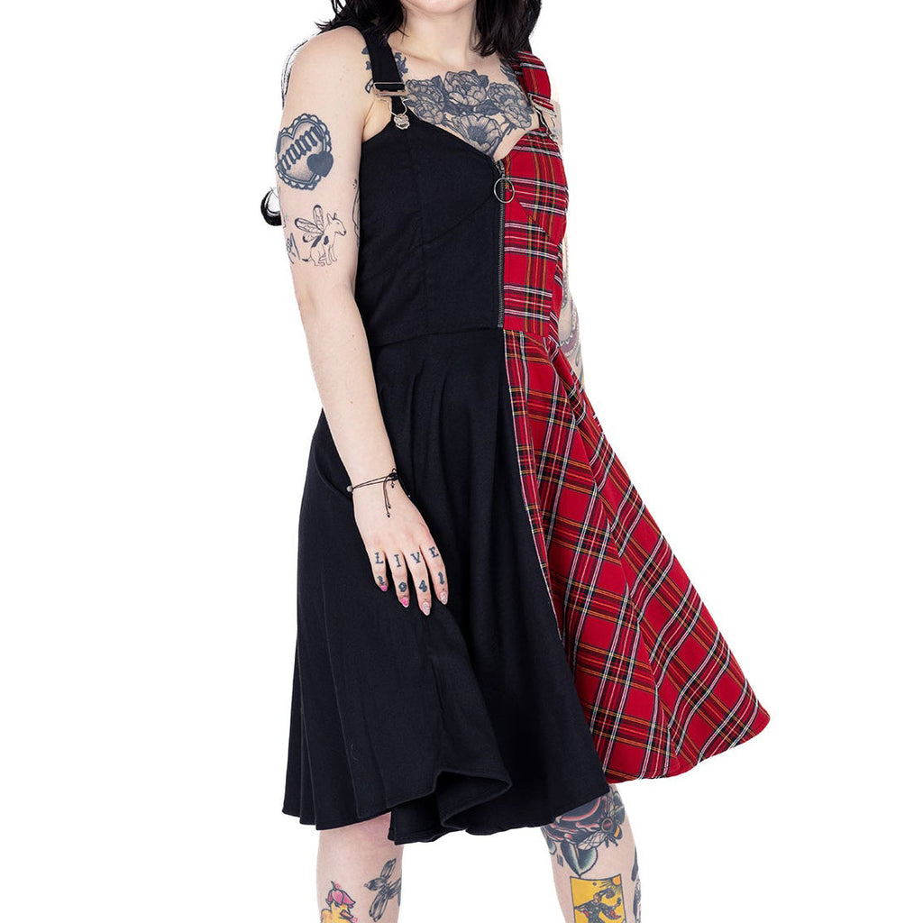 Dione Tartan Splice Dress