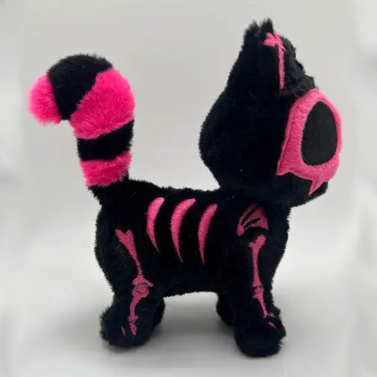 Bubblegum Bones Skelekitty Plush Keychain