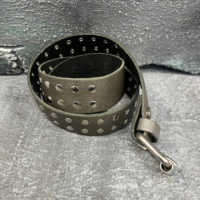 Rivet Redux Ash Leather Belt (Medium)