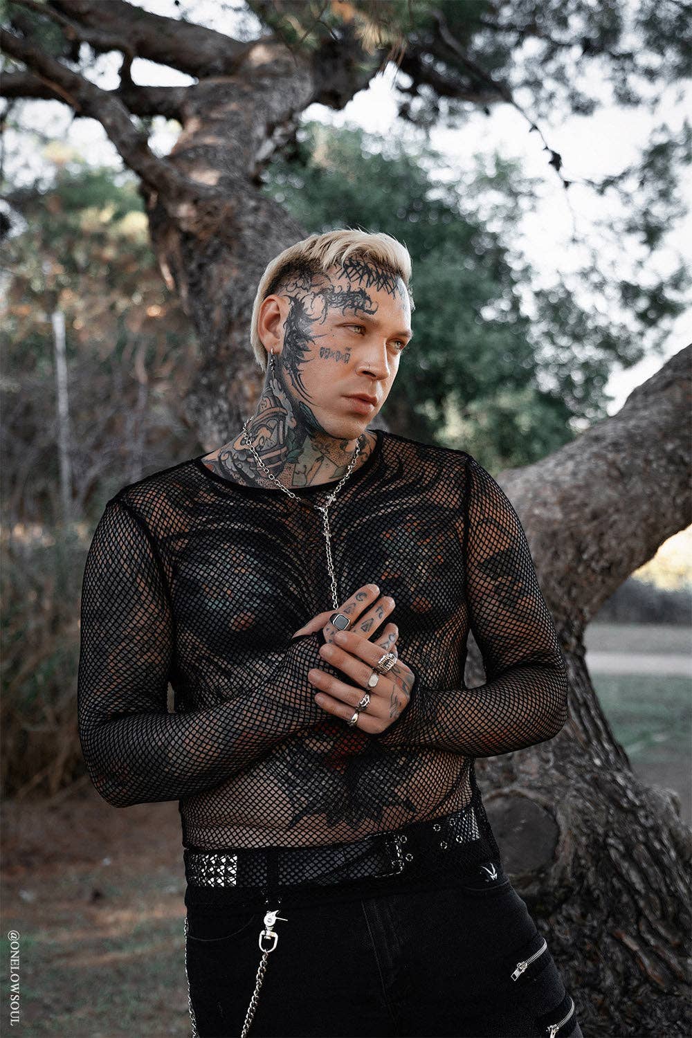 Shadowgrid Fishnet Top