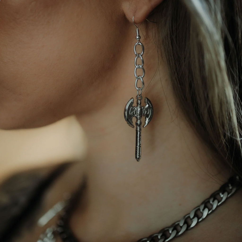 Beserker Warrior Axe Earrings