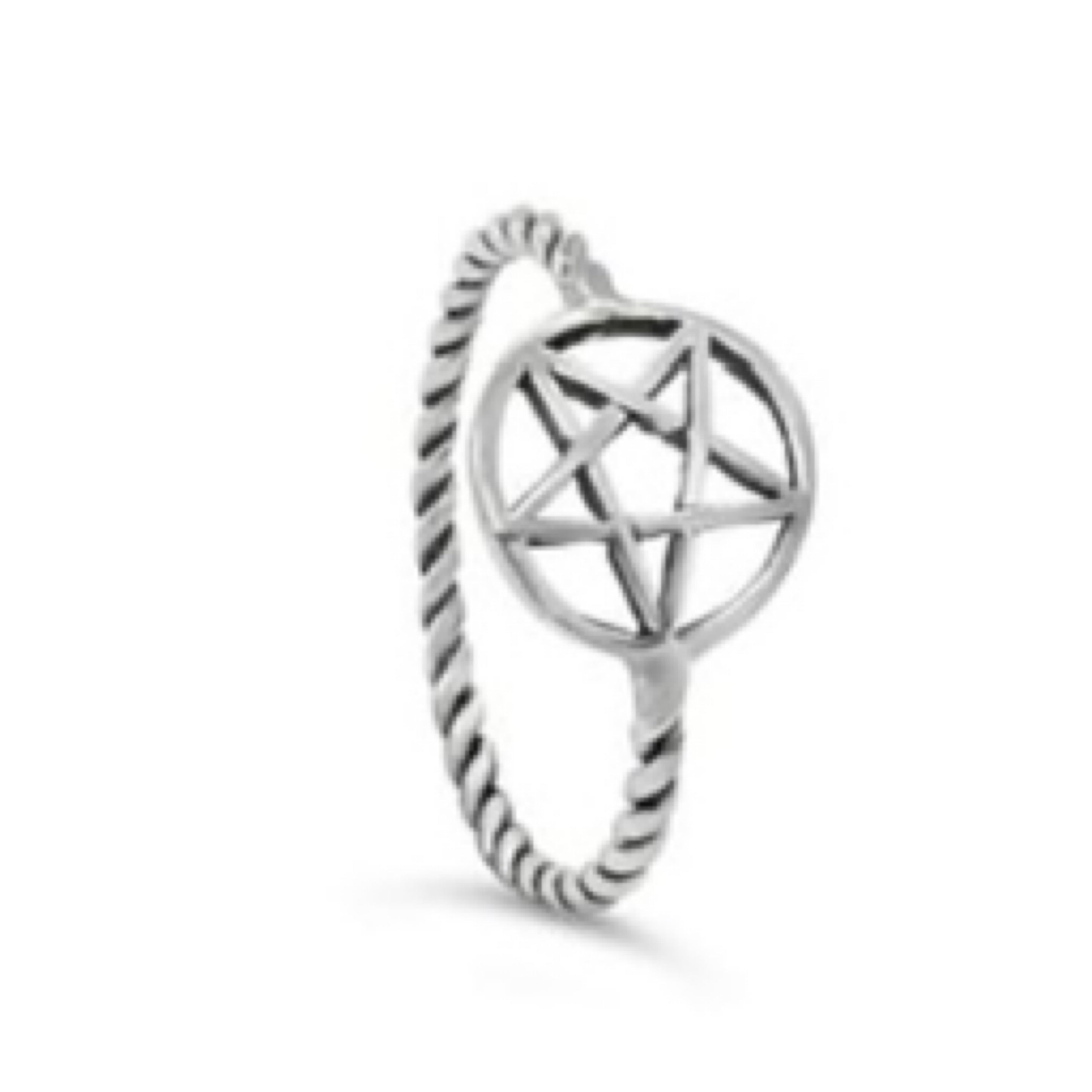 Pentagrams Orbit Sterling Silver Ring