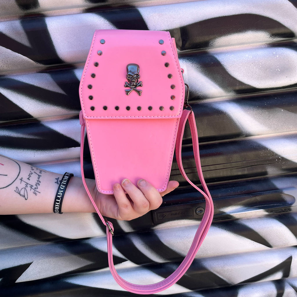Bubblegum Death Studded Crossbody Bag
