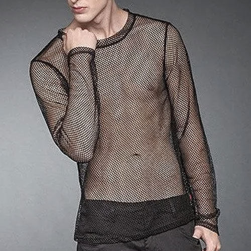Fishnet Long Sleeve Layer Top