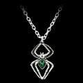 Emerald Spiderling Pendant Necklace