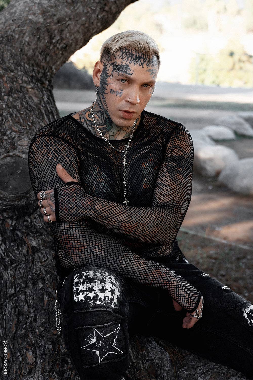 Shadowgrid Fishnet Top