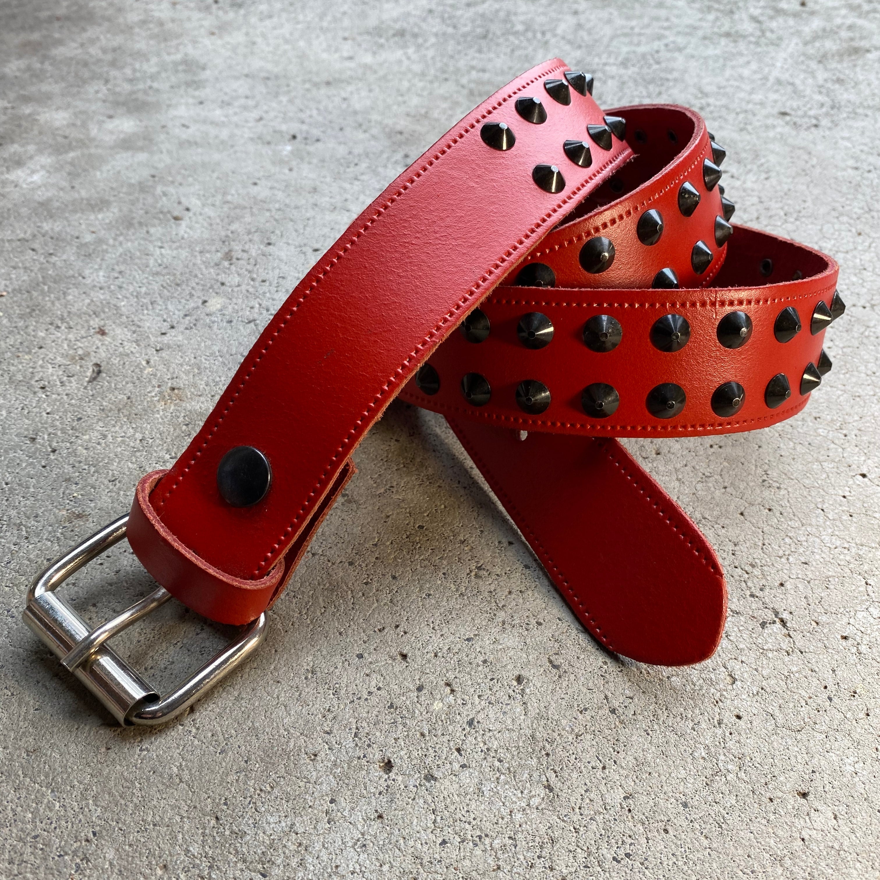 Devilment Cone Studded Leather Belt