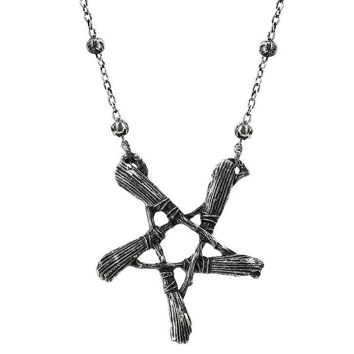 Witches Broom Pentagram Pendant