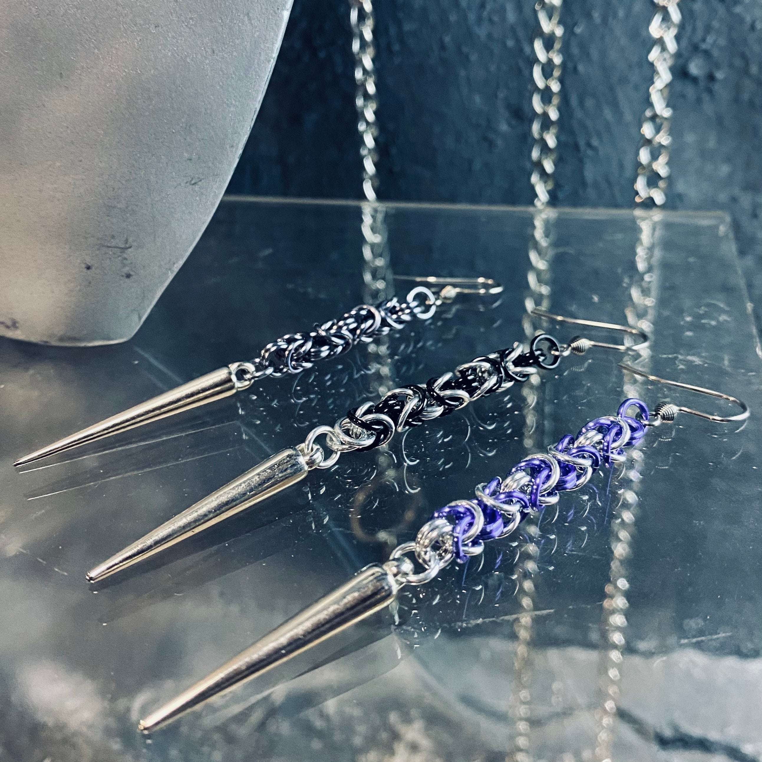 Lightning Bolt Spike Earrings