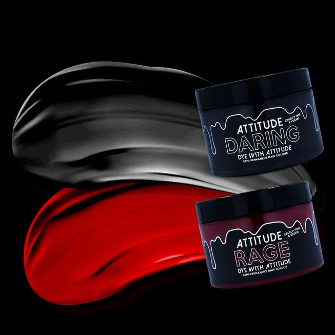 Industrial Black/Red Attitude Hair Dye Duo