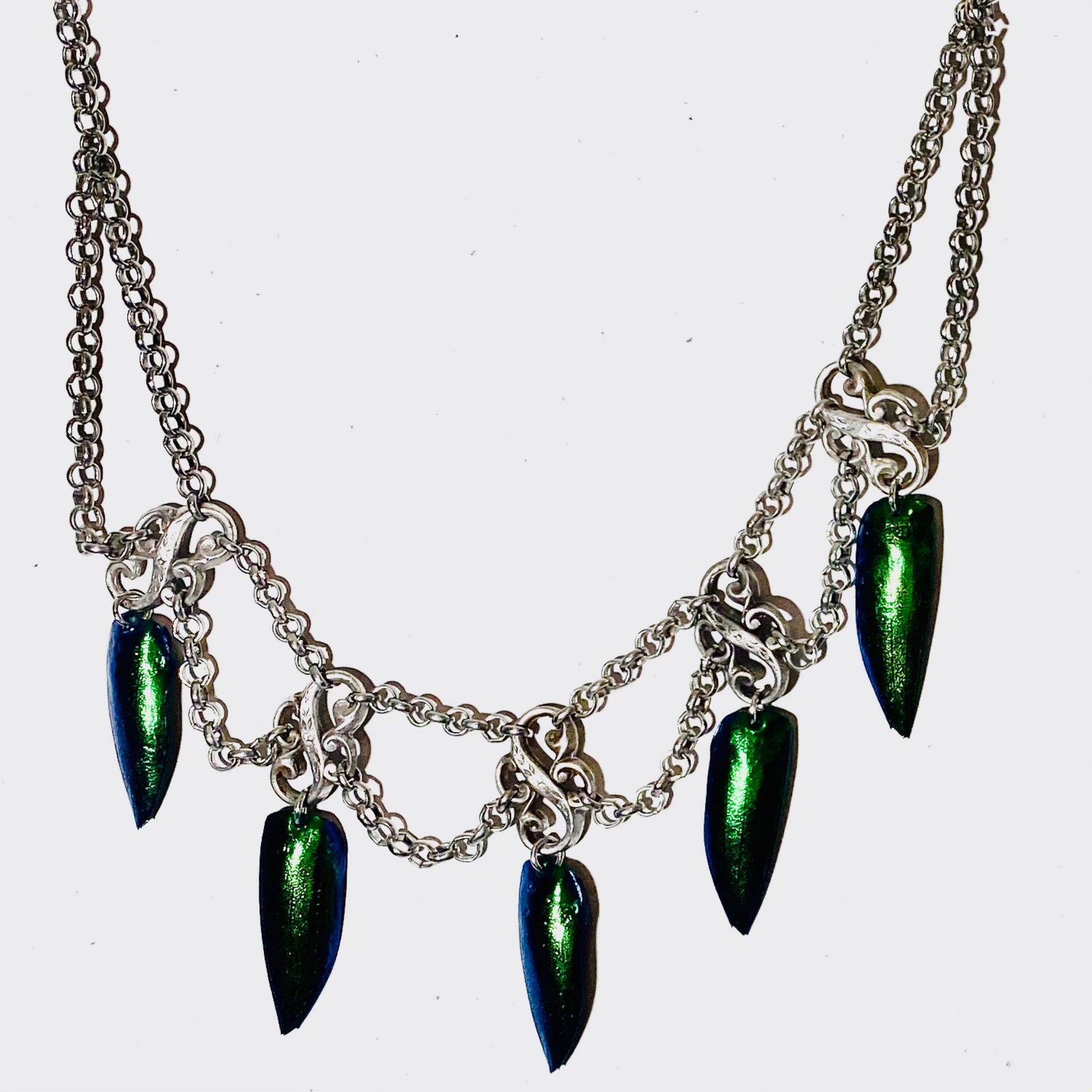 Immortal Jewel Beetle Necklace