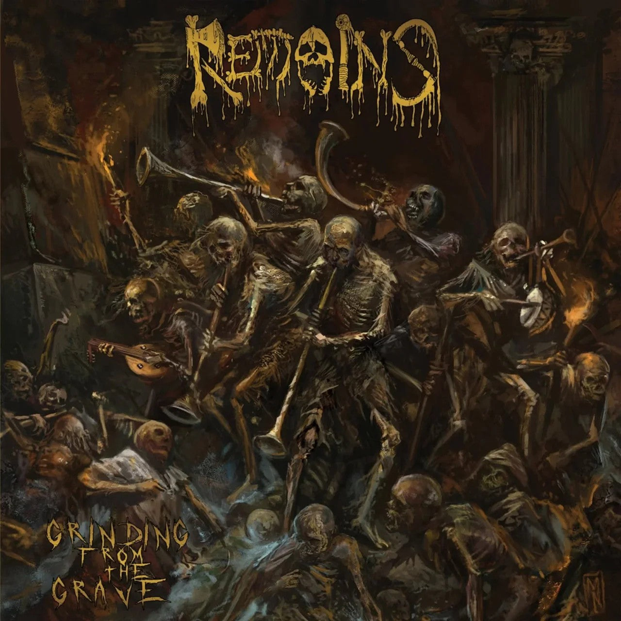 REMAINS: Grinding From The Grave Vinyl LP (Gravestone Grey)