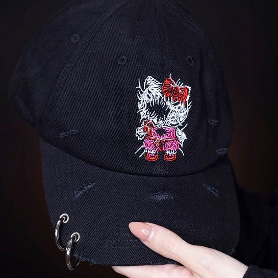 Hell Kitty Pierced Baseball Cap