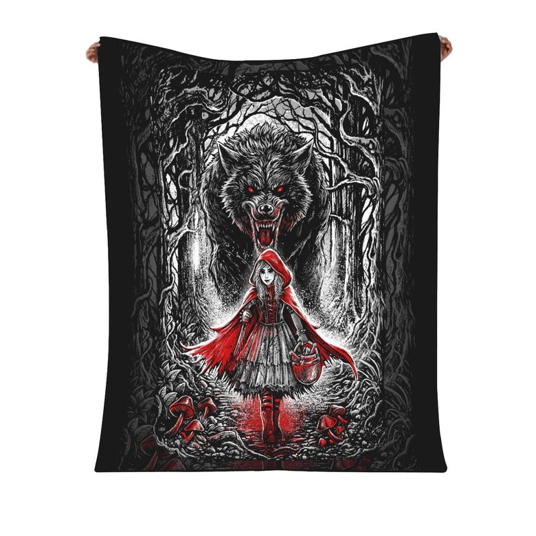 Little Dead Riding Hood Throw Blanket