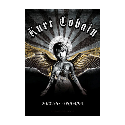 NIRVANA Kurt Cobain Utero Angel Wall Flag