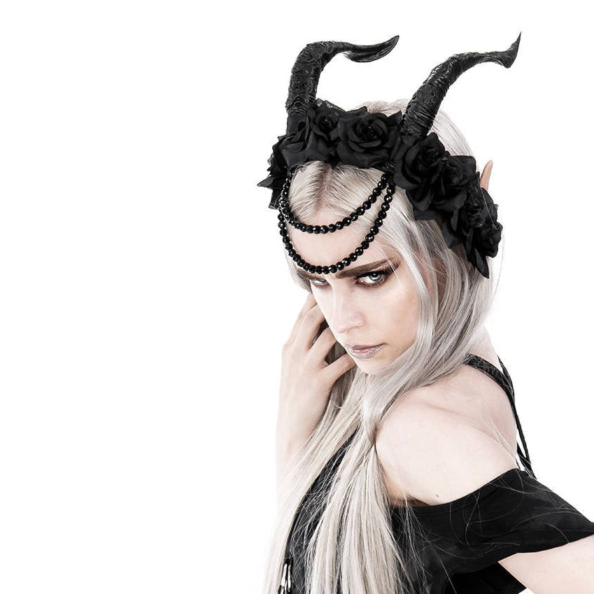 Tiefling Rose Crown Headpiece