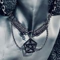 Bewitching Pentacle Chainmaille Collar