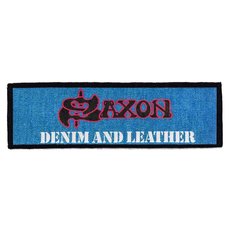 SAXON Denim And Leather Strip Patch