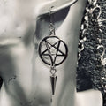 Helvete Pentagram Spike Earrings