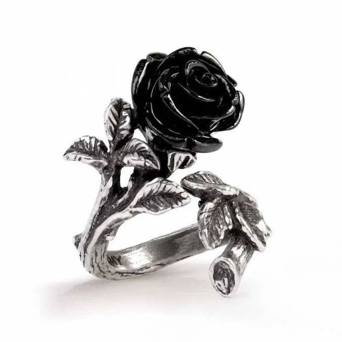 Wild Black Rose Ring