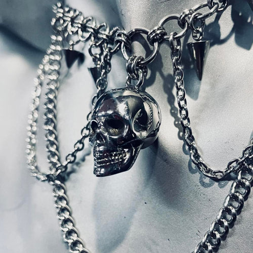 Mayhem In Chains Skull Choker