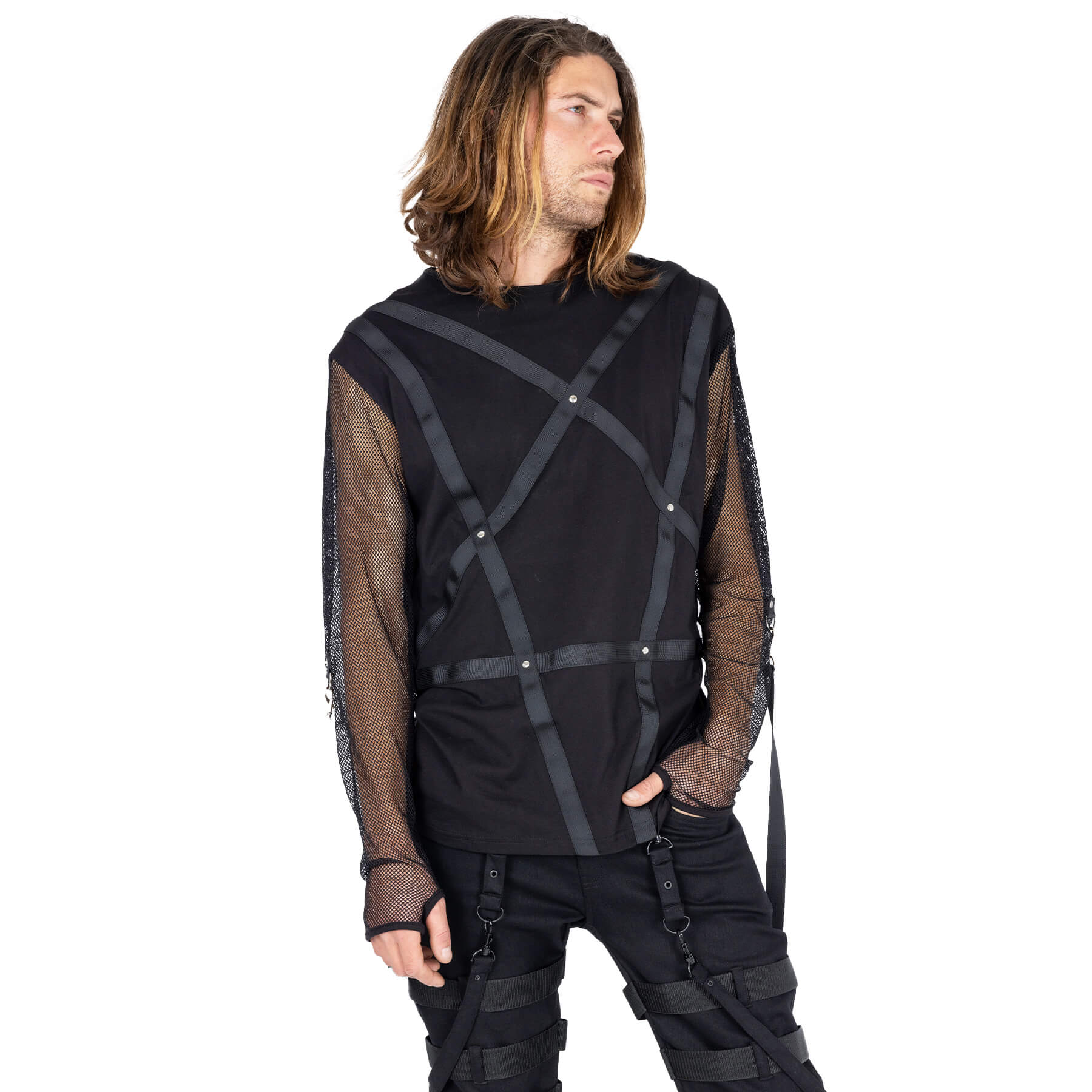 Mateo Strapped Penta Long Sleeve Top