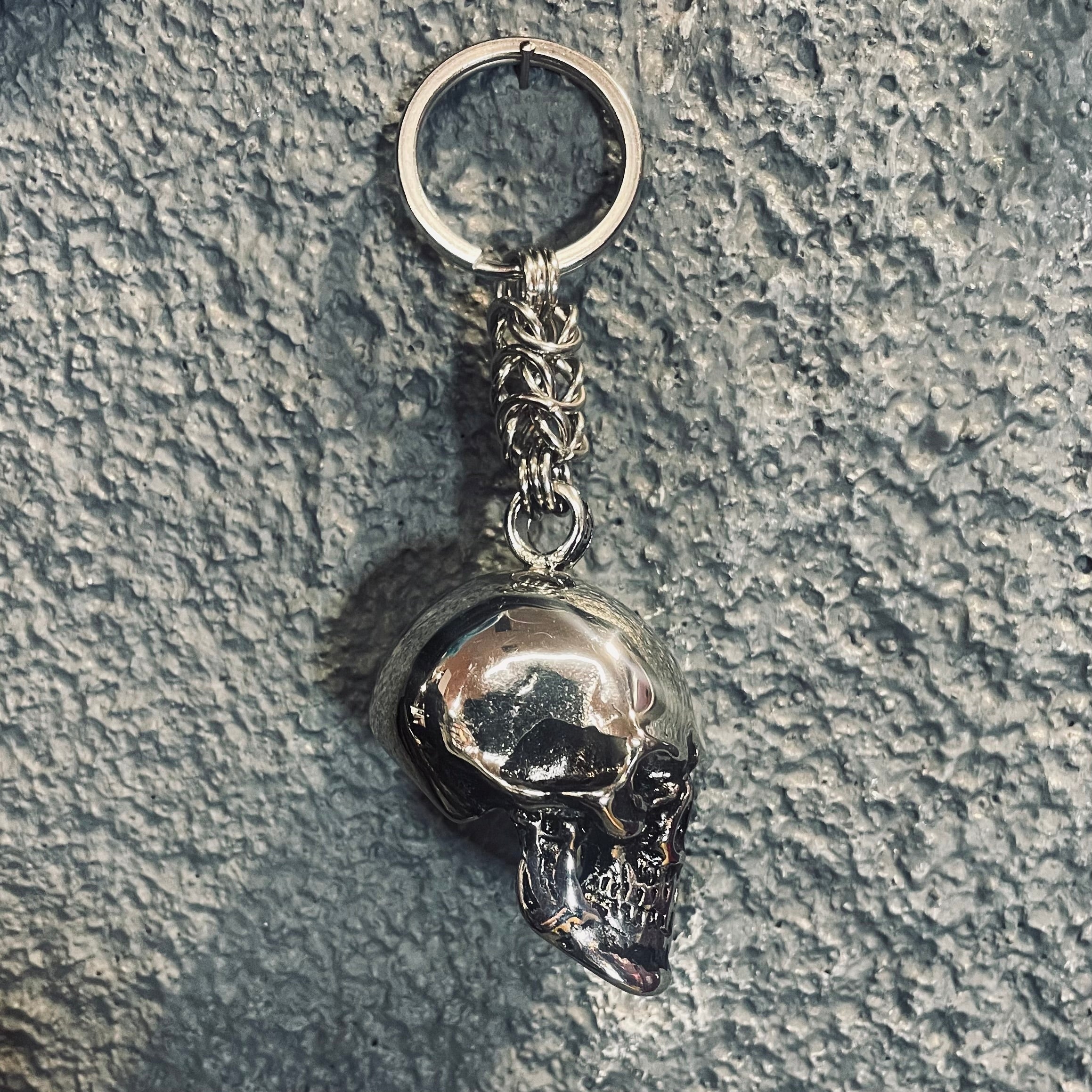 Skulled Chainmaille Keychain