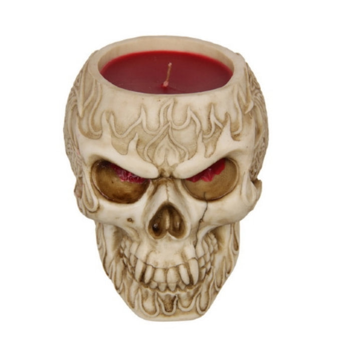 Bleeding Skull Candle