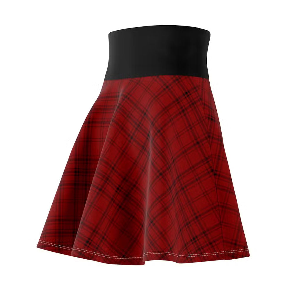 Jennacidal Rust Red Tartan Skater Skirt