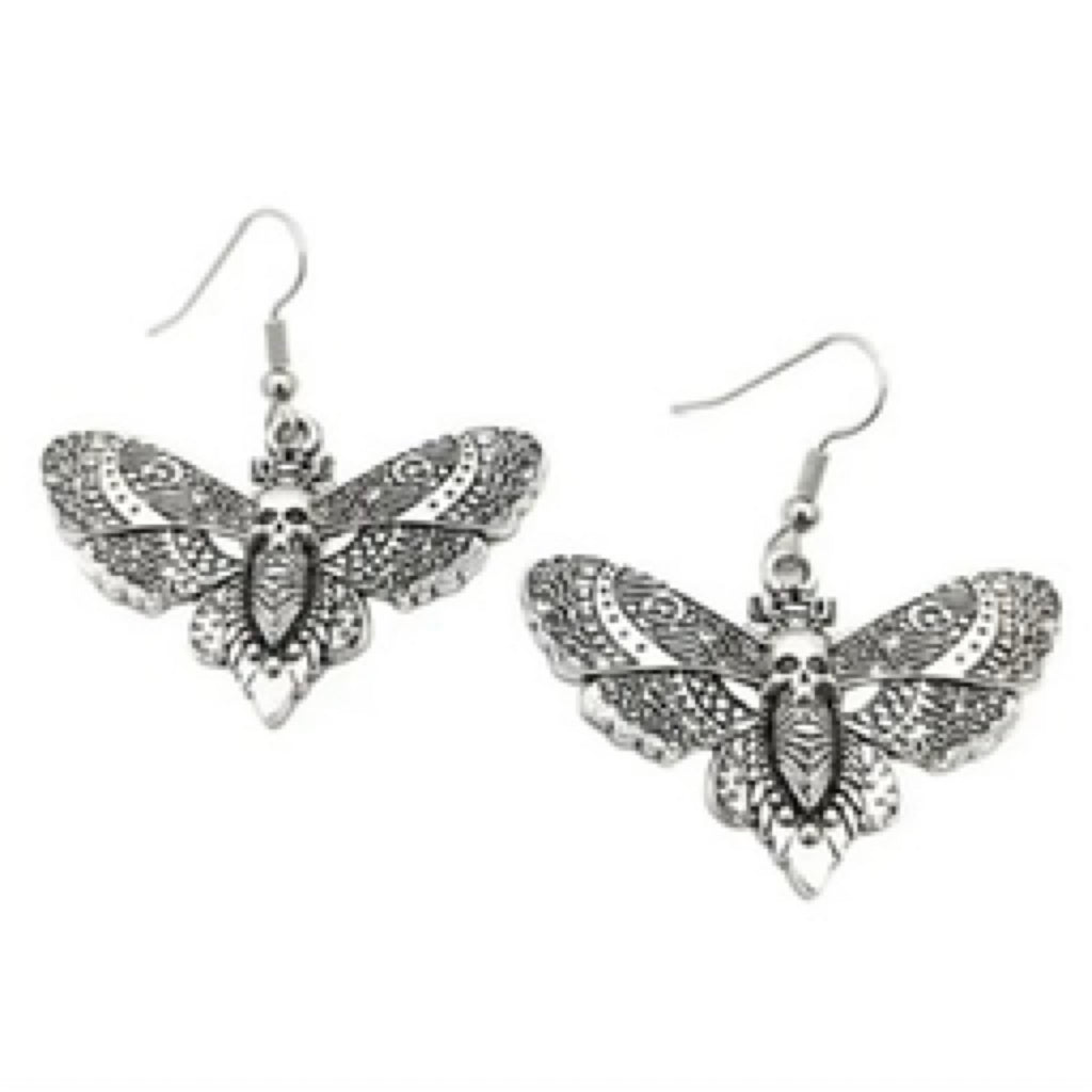 Death Moth Earrings
