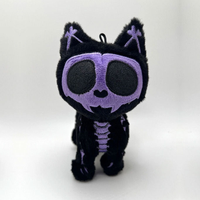 Ultra Violet Bones Skelekitty Plush Keychain