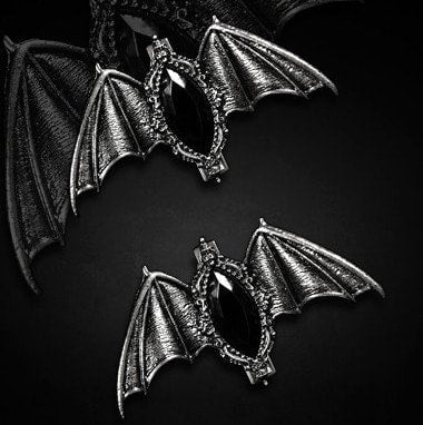 Carpe Noctem Pair Bat Hair Clips