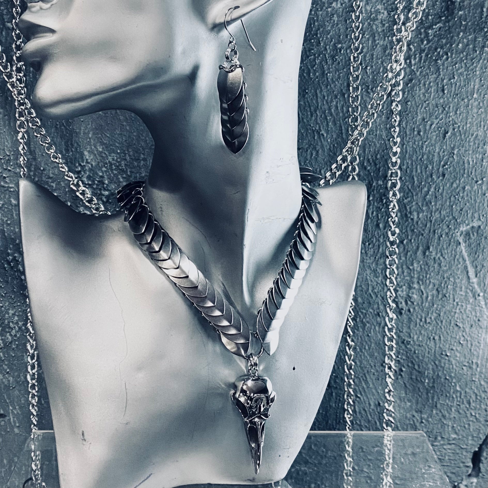 Elven Scale Stainless Steel Earrings