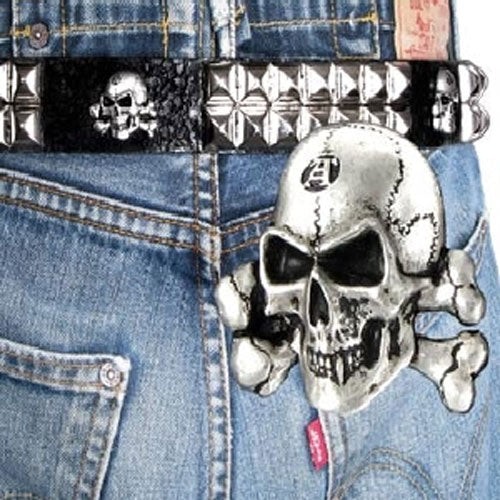 Teutonic Bones of Amzer Skull Studded Leather Belt