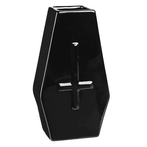 Coffin Black Ceramic Vase