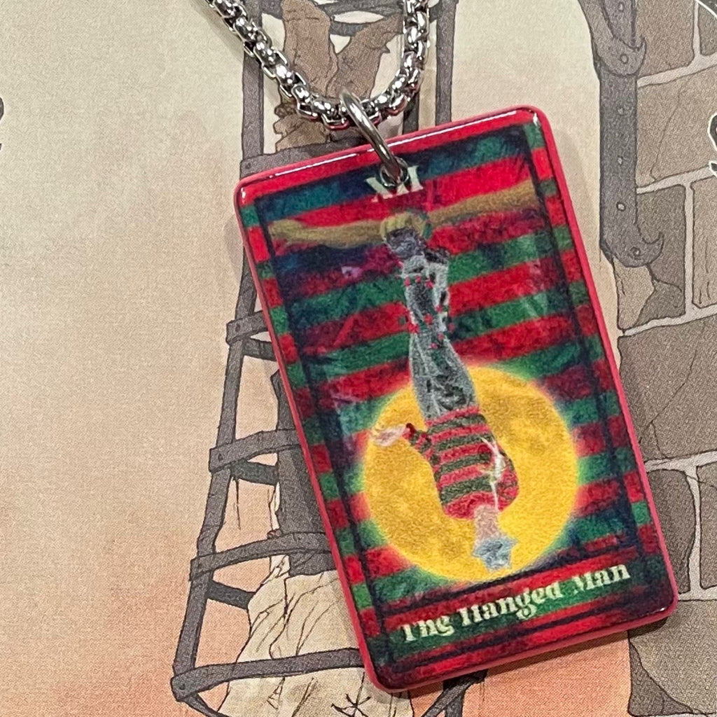 Horror Tarot Hanged Man Necklace