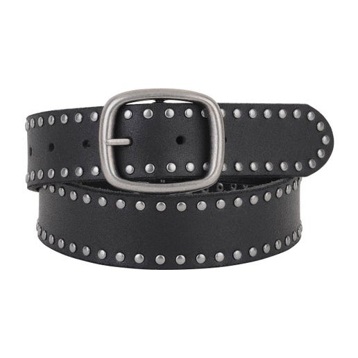 Distortion Stud Lined Leather Belt