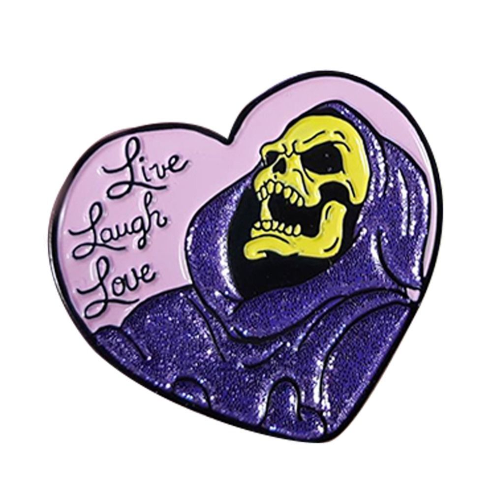 Skeletor Live Laugh Love Enamel Pin