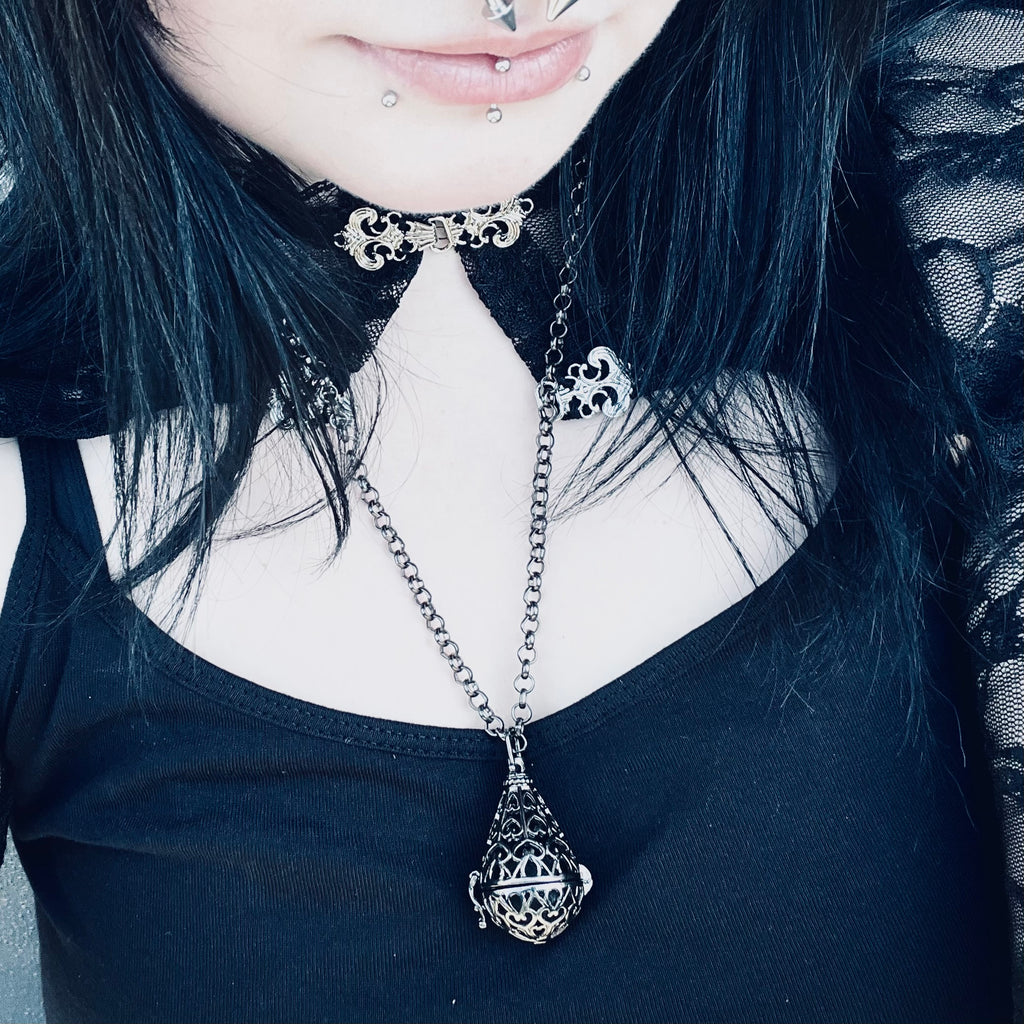 Perfume Lava Cage Necklace