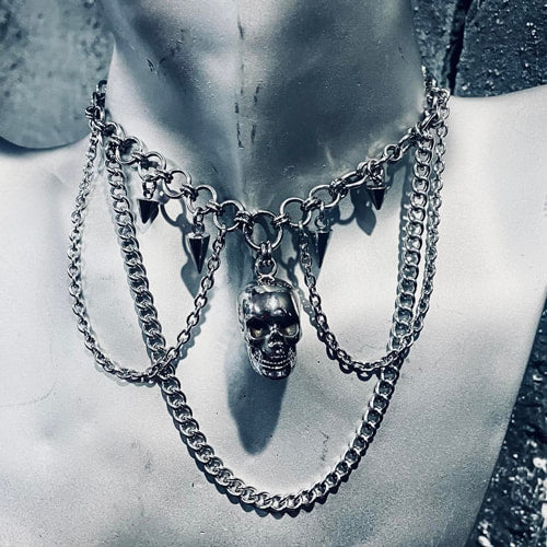 Mayhem In Chains Skull Choker